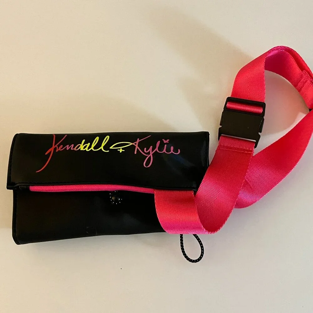 Kendall & Kylie Makeup Artist Brush Belt Holder Black Pink Adjustable Strap